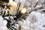 Artificial, narrow fir tree, snow-covered with LED 150 cm - 2