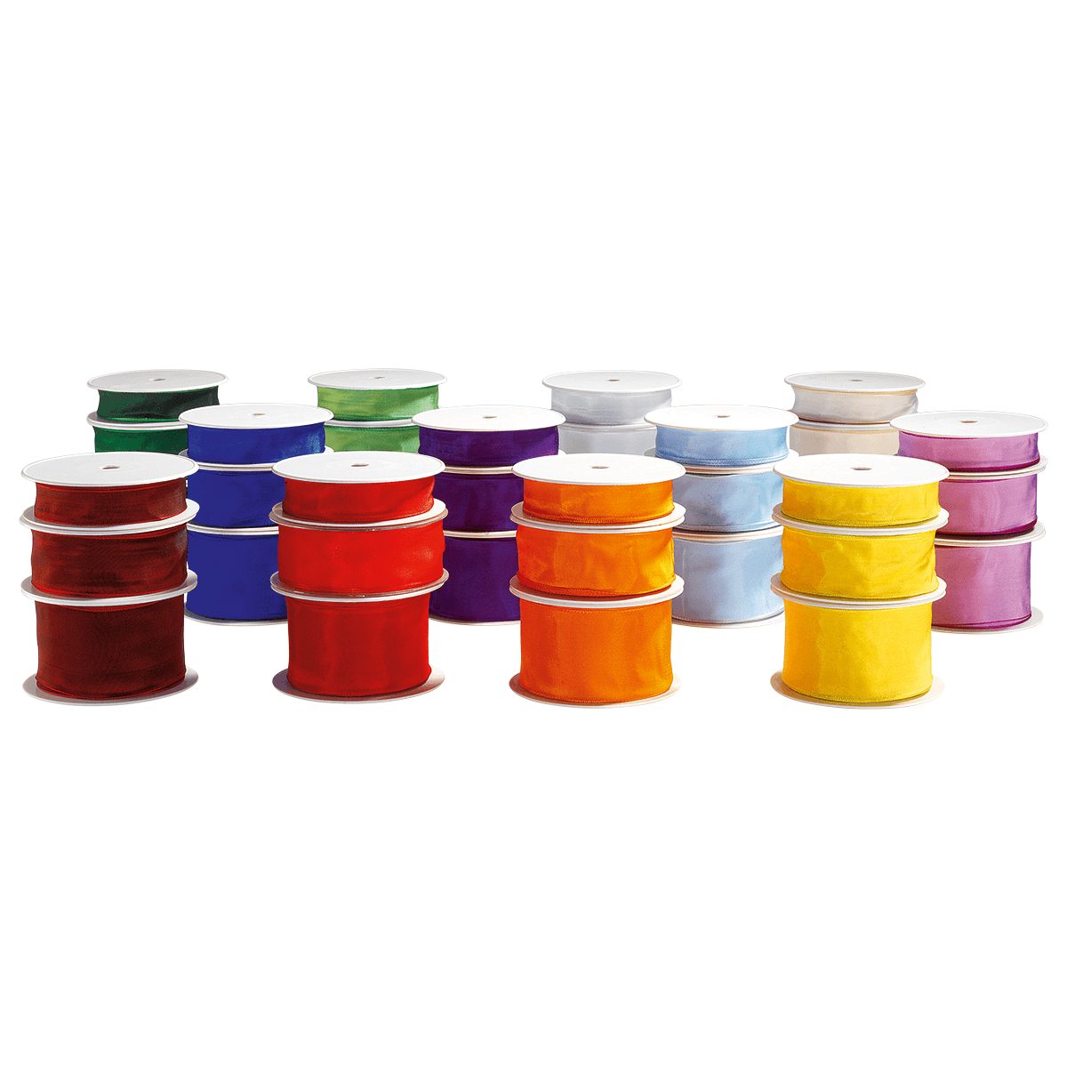 Fabric ribbon with wire edge, white. 60 mm wide - 1 Fabric ribbon with wire edge, white. 60 mm wide - 1