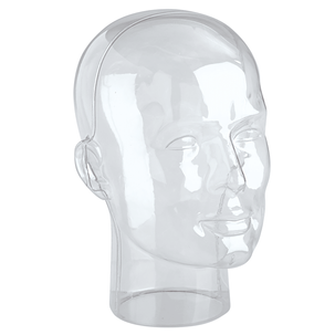 Decorative head, male, clear