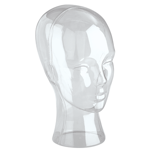 Decorative head, female, clear