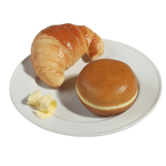 Croissant alimentaire factice, 3 pièces - 1