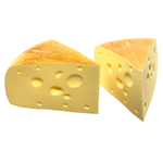 Emmentaler cheese corners food replica, 2 pcs - 0