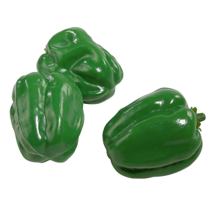 Paprika food replica green, 3 pcs