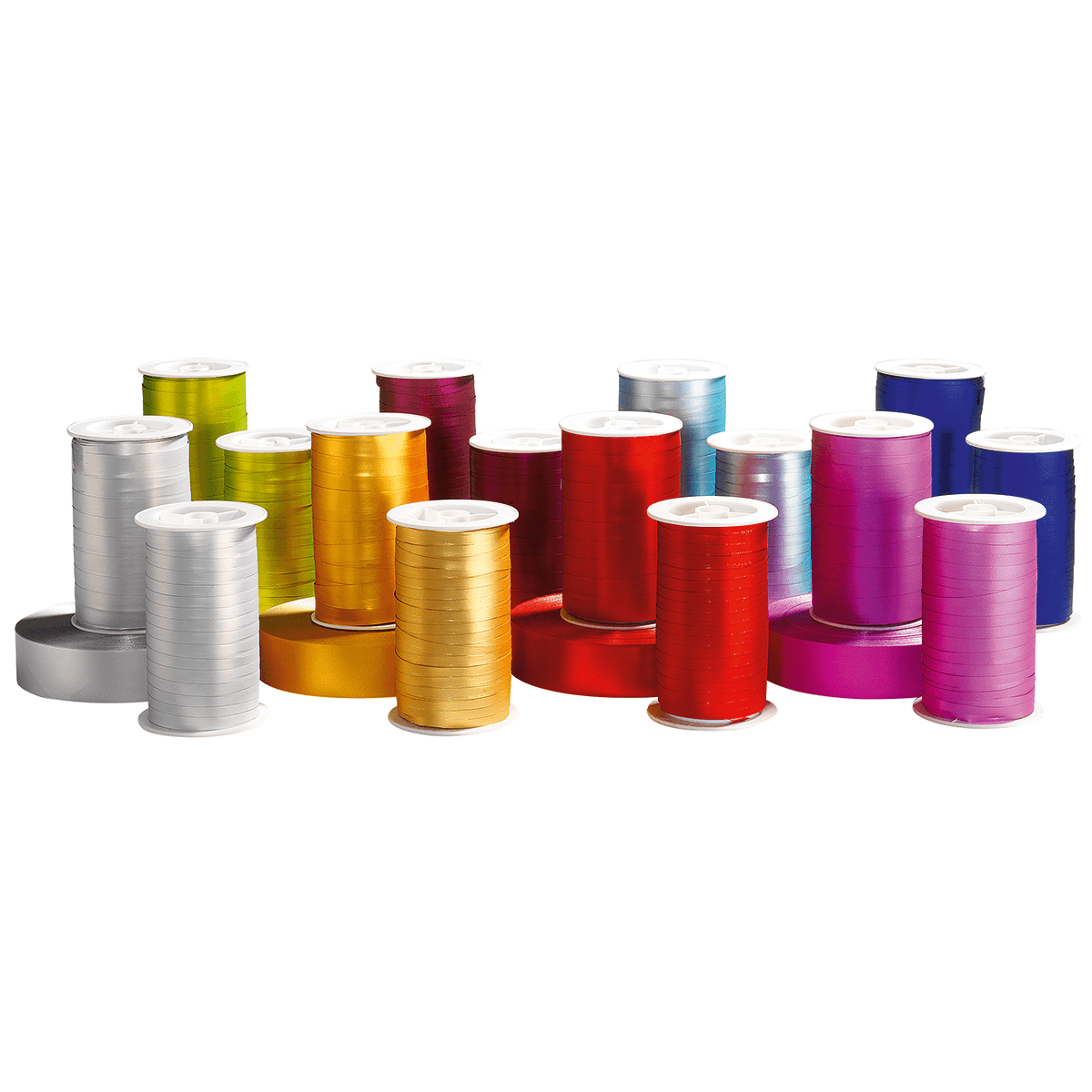 Metallic ribbon, matt, width 10 mm, red - 2 Metallic ribbon, matt, width 10 mm, red - 2