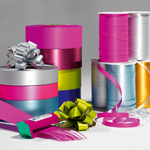 Metallic ribbon, matt, width 10 mm, gold - 4