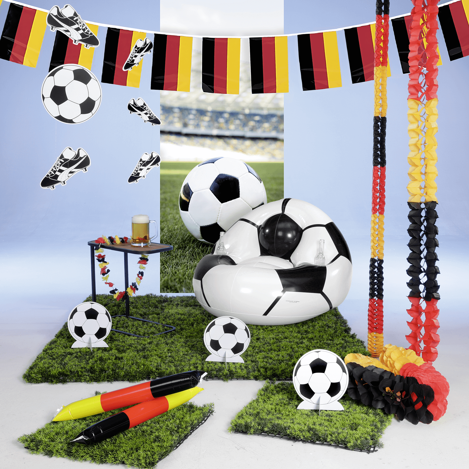 Inflatable football armchair, 80 cm - 1 Inflatable football armchair, 80 cm - 1