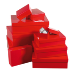 Cajas de cartón de regalo, color rojo, 10 pz. - 2