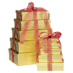 Cajas de cartón de regalo, color dorado, 10 pz. - 0