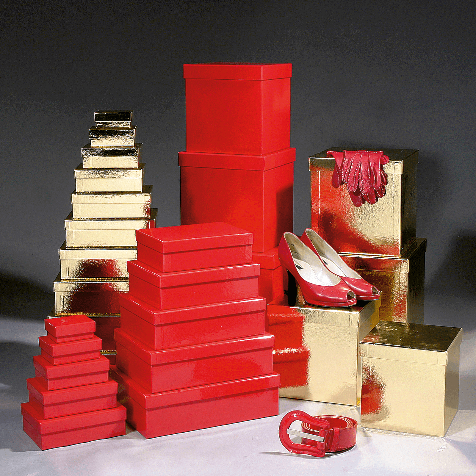 Gift box set, gold, 4 parts - 4 Gift box set, gold, 4 parts - 4