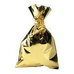 Gift bag, shiny, gold, 15 x 25 cm - 0