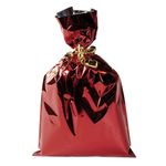 Sachet cadeau, brillant, rouge, 20 x 35 cm - 0