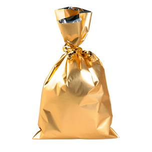 Bolsa de regalos, mate, color dorado, 20 x 35 cm