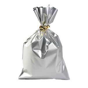 Gift bag, matt, silver, 20 x 35 cm