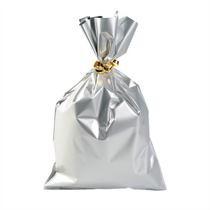 Bolsa de regalos, mate, color plata, 20 x 35 cm