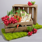 Carrot with foliage food replica 30 cm, 3 pieces - 2