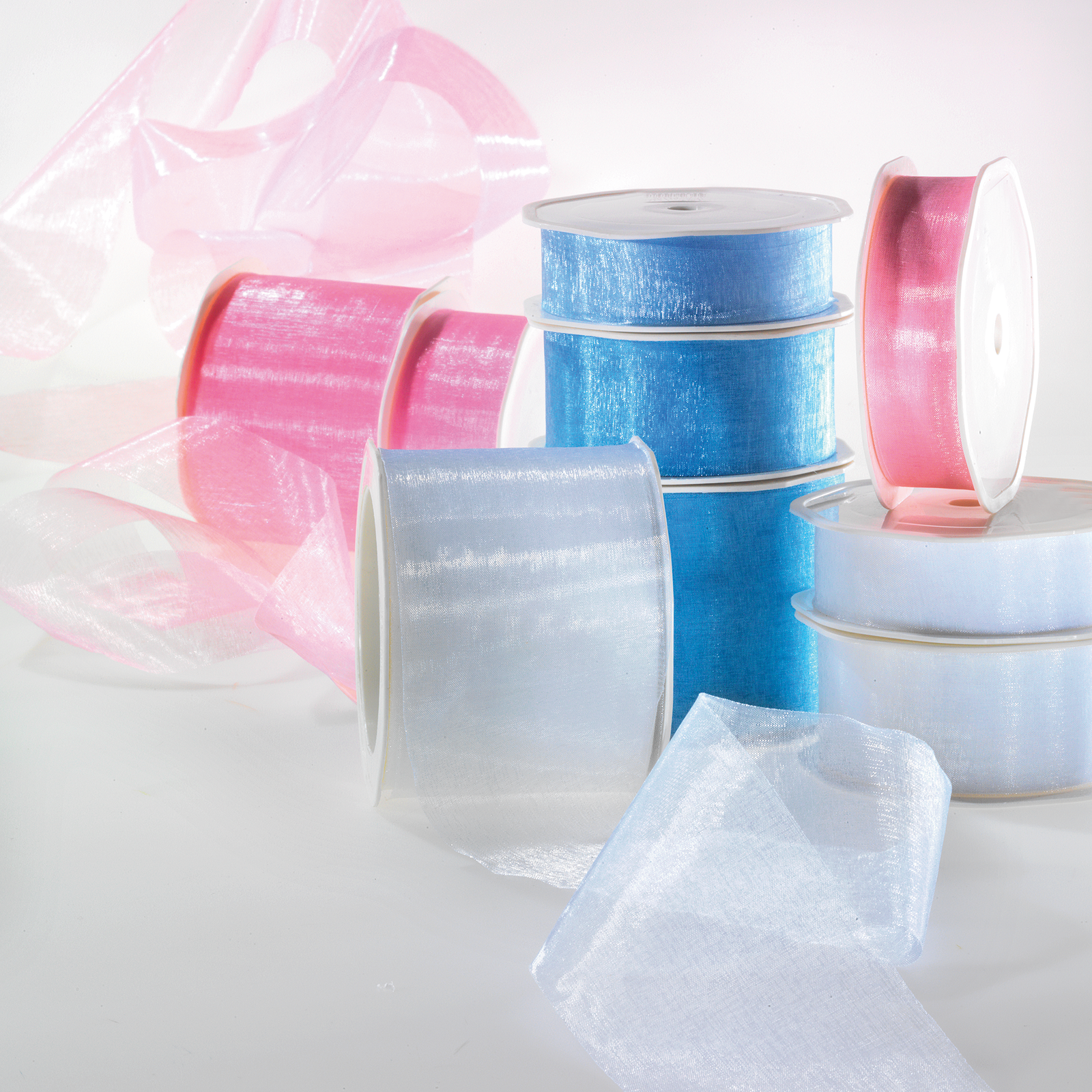 Ruban en crêpe de Chine pink larg. 25 mm - 1