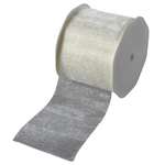 Chiffonband 70 mm, 25 m, creme - 0