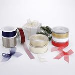 Chiffonband 70 mm, 25 m, creme - 1