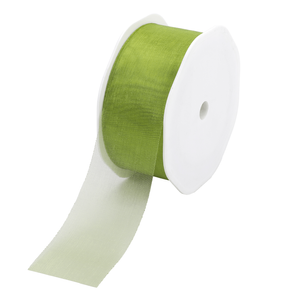 Chiffon ribbon, width 38 mm, fresh green