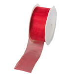 Chiffonband 38 mm, 25 m, rot - 0