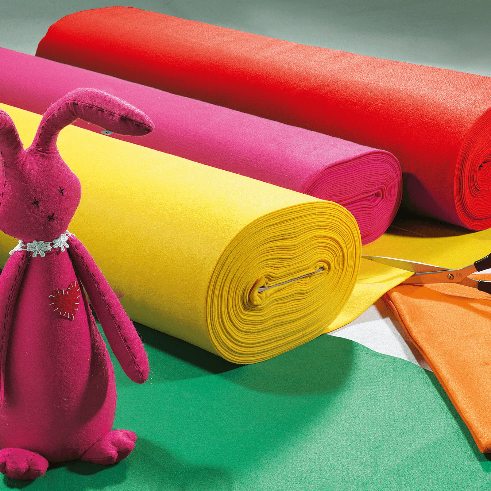 Felt fabric, red, 1.5 mm, 180 cm - 4 Felt fabric, red, 1.5 mm, 180 cm - 4