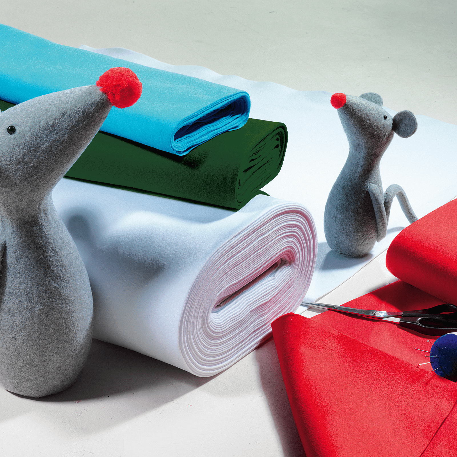 Felt fabric, red, 1.5 mm, 180 cm - 5 Felt fabric, red, 1.5 mm, 180 cm - 5