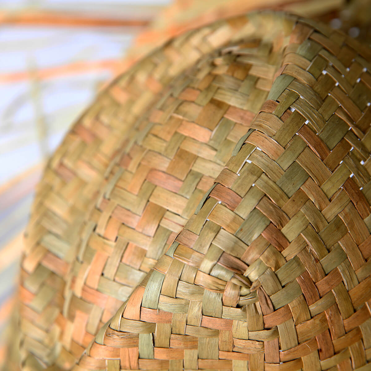 Sombrero de paja decorativo, natural, Ø 40 cm - 3