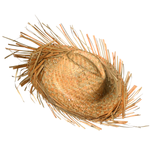 Decorative straw hat, natural, Ø 40 cm - 0