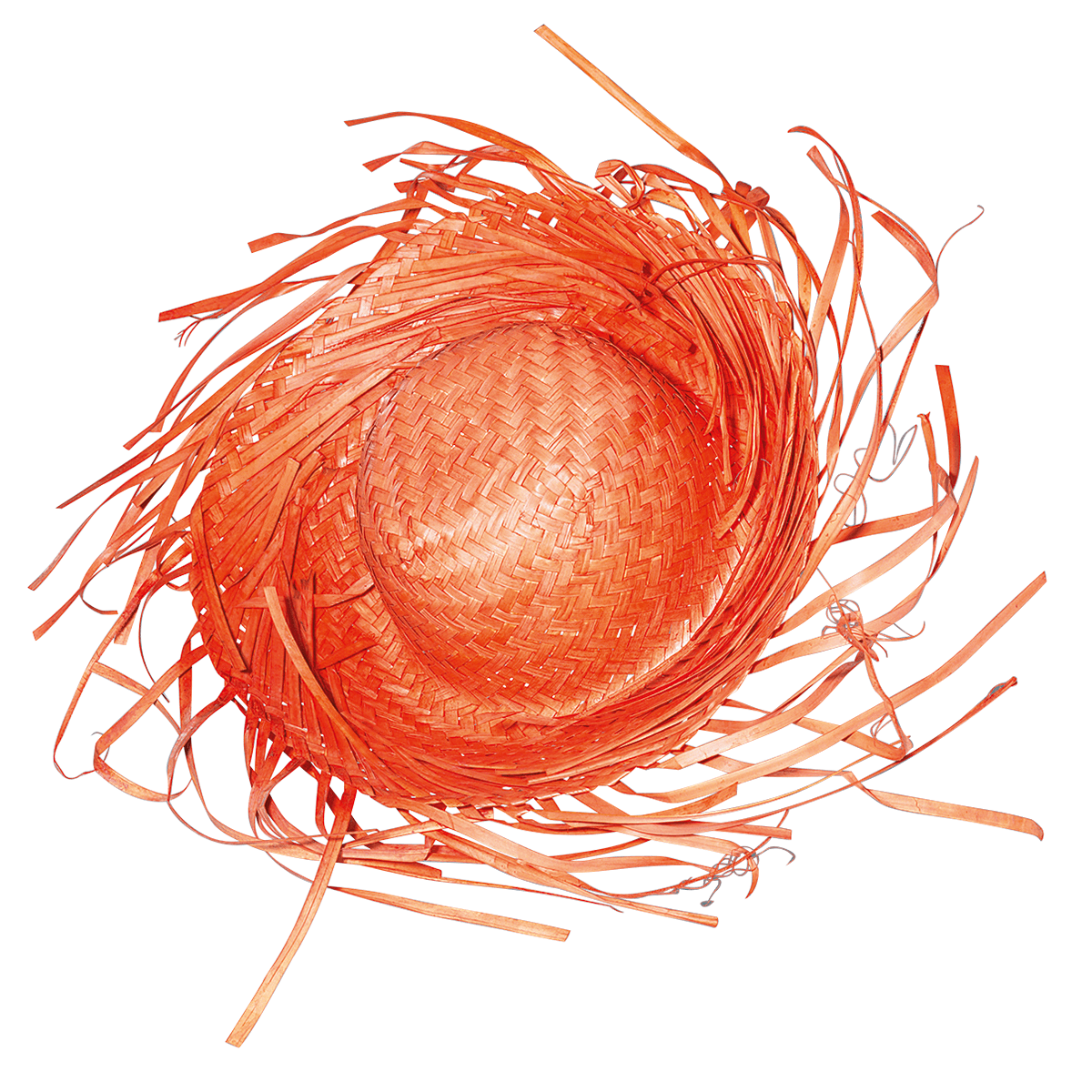 Deko-Strohhut orange,  40 cm Ø - 1 Deko-Strohhut orange,  40 cm Ø - 1