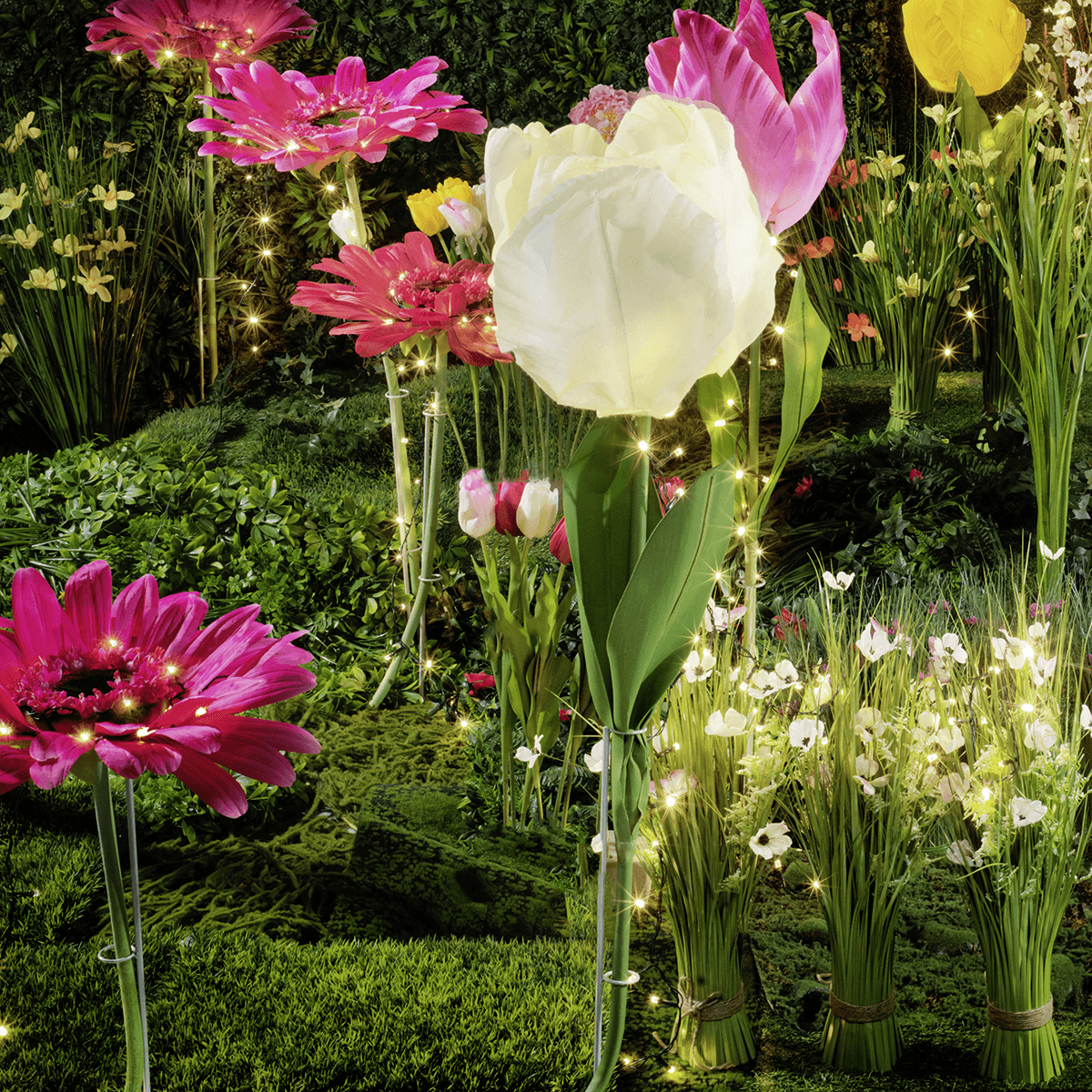 Künstliche XXL Tulpe, 140 cm, weiß - 2 Künstliche XXL Tulpe, 140 cm, weiß - 2