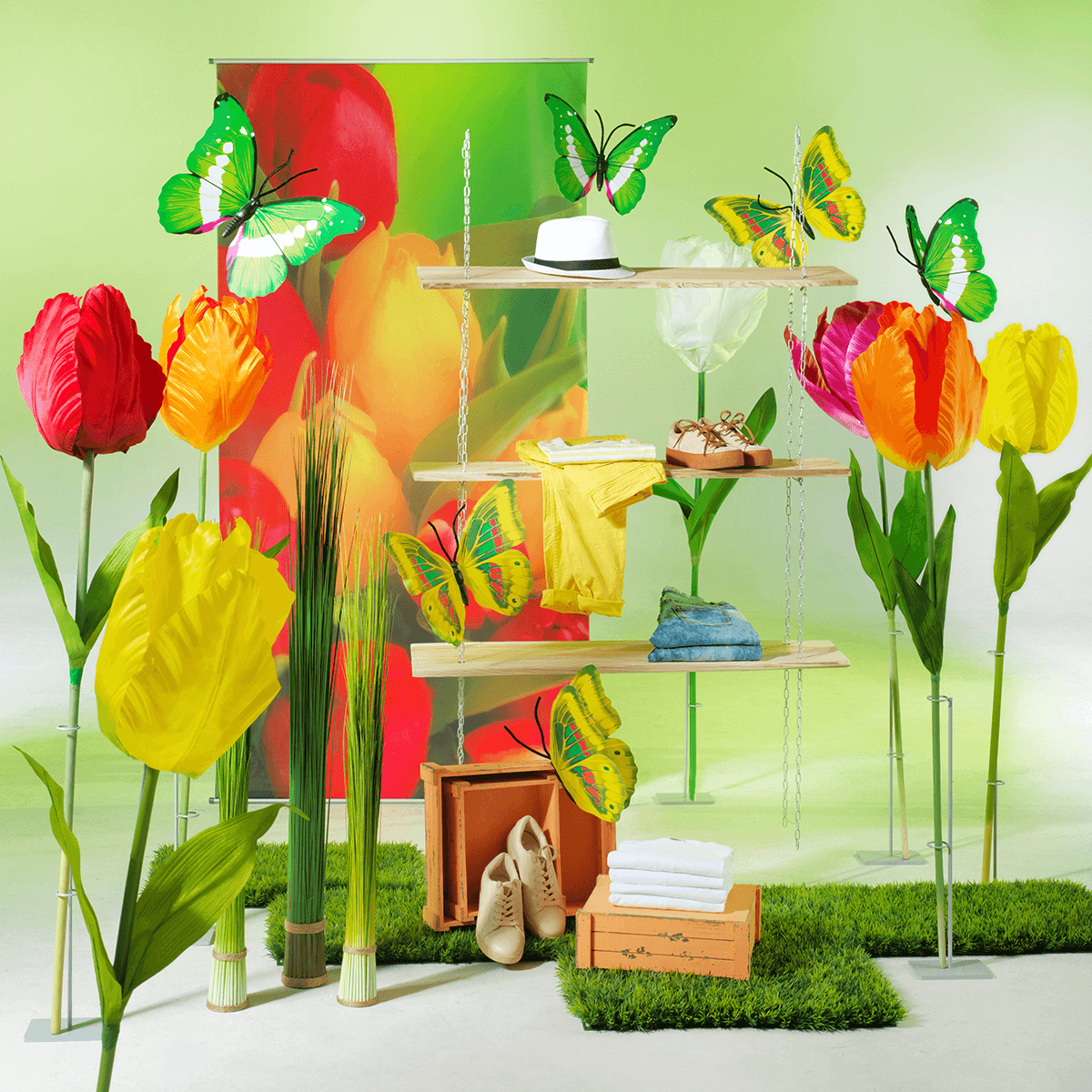 Künstliche XXL Tulpe, 135 cm, rot - 1 Künstliche XXL Tulpe, 135 cm, rot - 1