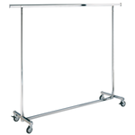 Portant roulant pliable, hauteur fixe 150 cm - 0