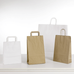 Paper tote bag, white, size 2: 36 x 22 + 10 cm - 2