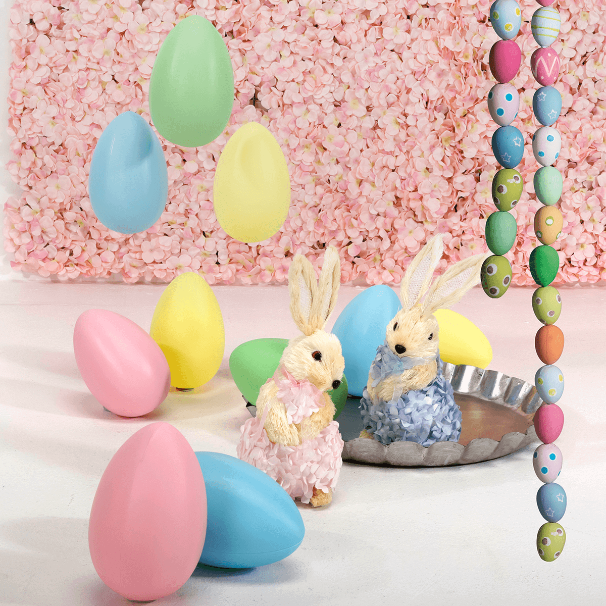 Cadena decorativa con huevos de Pascua coloridos patrón, 180 cm - 4 Cadena decorativa con huevos de Pascua coloridos patrón, 180 cm - 4