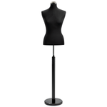 Maniquí de costura de mujer, busto de 63 cm, color negro/negro - 0