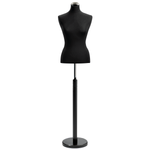 Schneiderpuppe weiblich, Büste 63 cm, schwarz/schwarz - 0