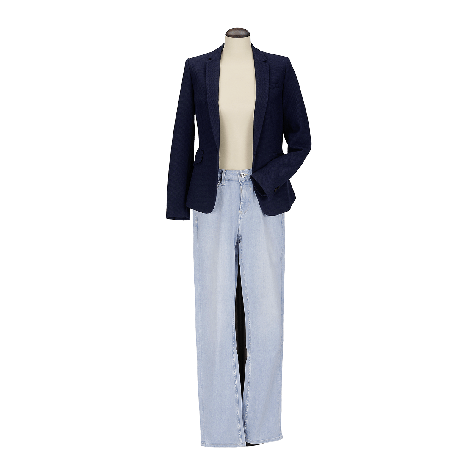 Buste de tailleur femme, buste 72 cm, écru - noix - 3