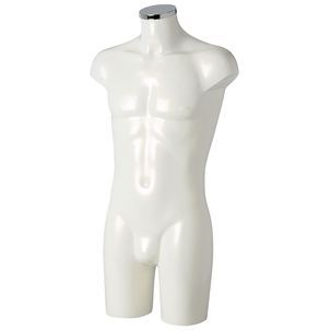 Torse en plastique Monsieur 88 cm blanc