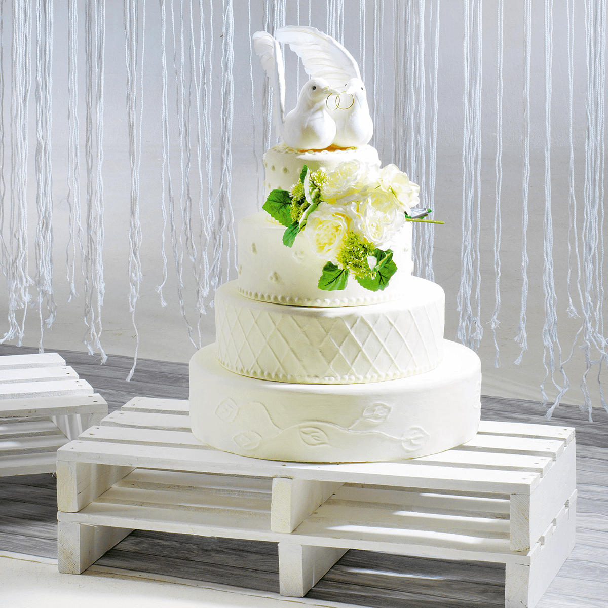 Deko-Hochzeits-Torte 52 cm hoch - 1 Deko-Hochzeits-Torte 52 cm hoch - 1