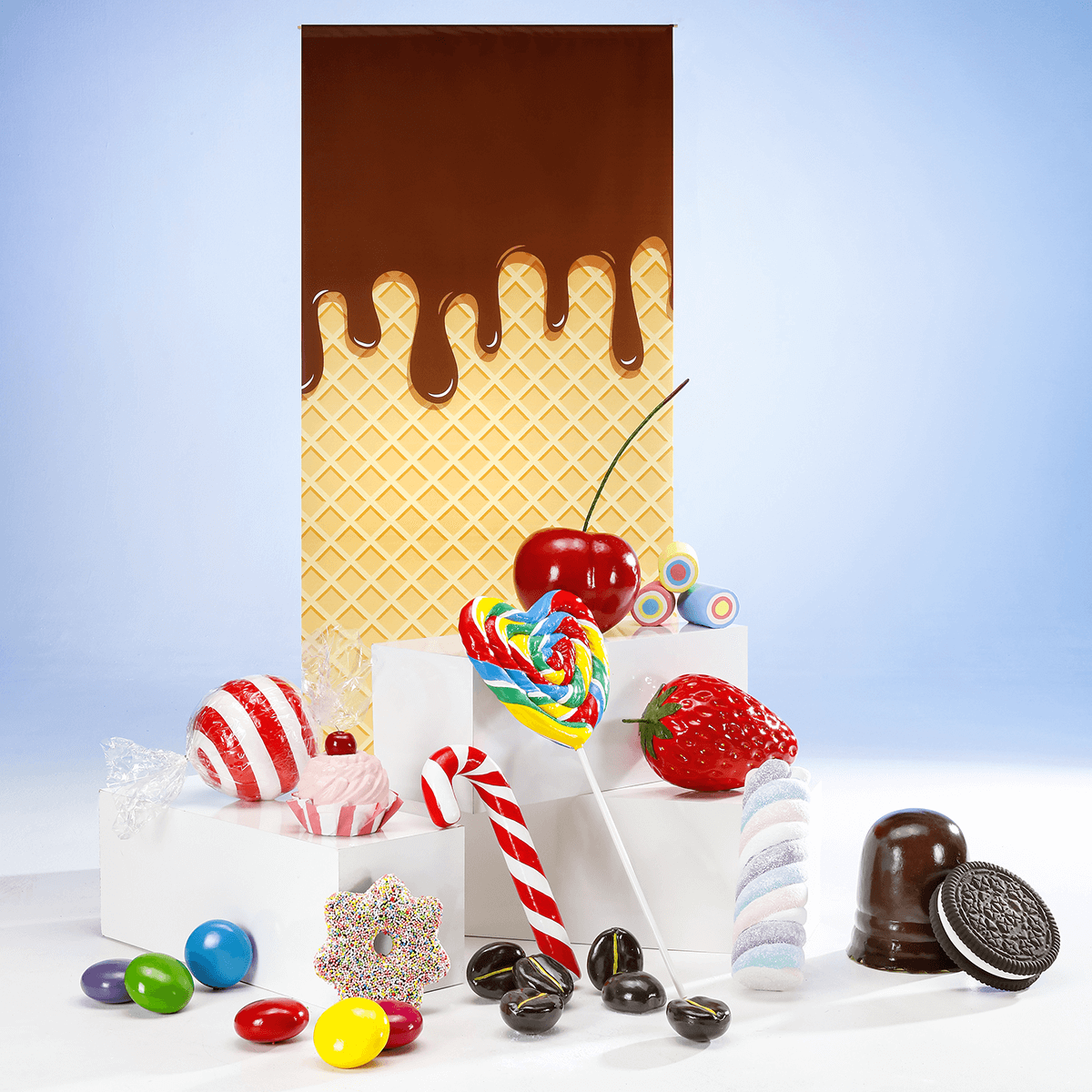 Bastón de azúcar XXL alimento de imitación 60 cm - 2 Bastón de azúcar XXL alimento de imitación 60 cm - 2