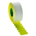 Adhesive labels for price gun 26x12 mm, fluorescent yellow