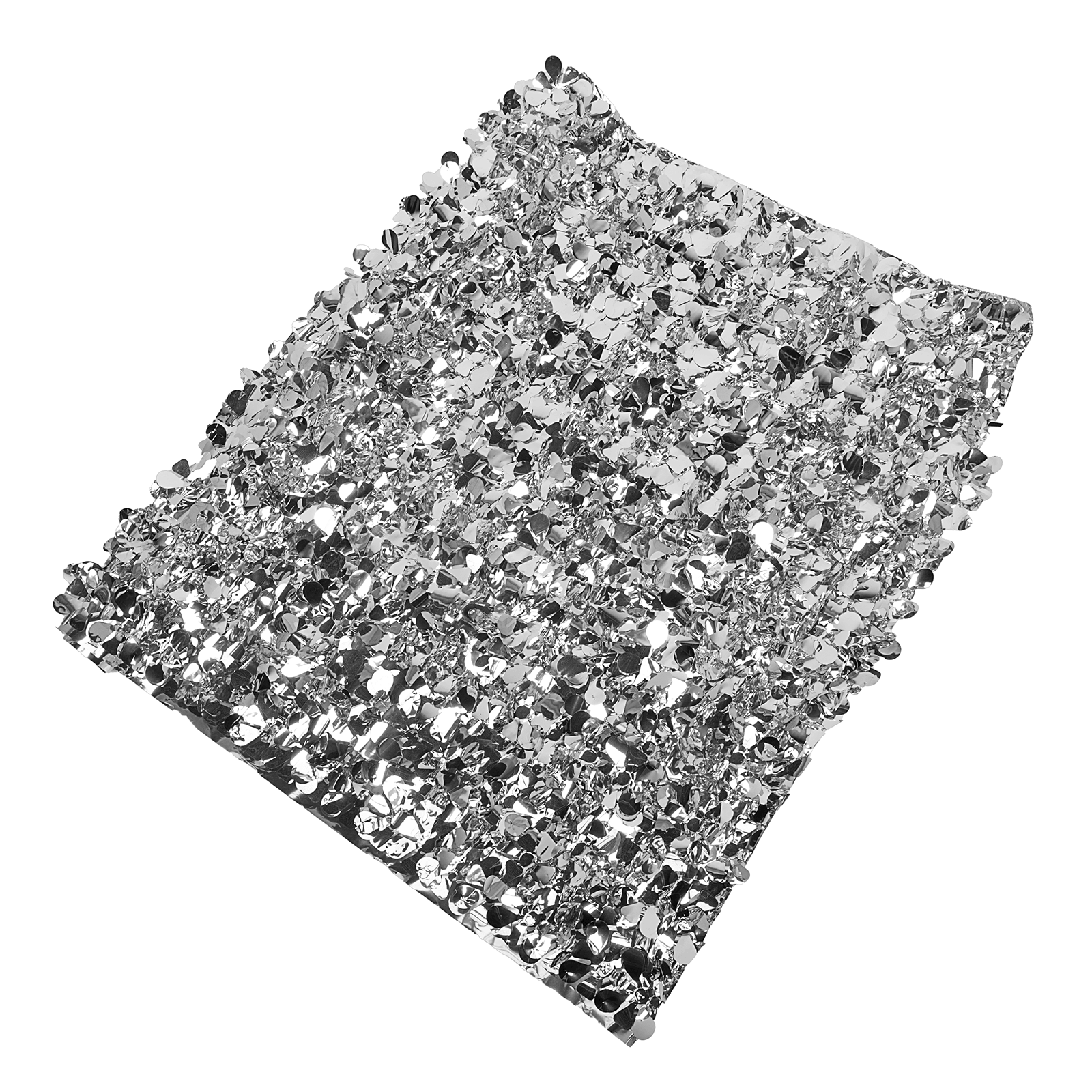 Lámina óptica metálica troquelada de 90 cm de ancho, plateada - 1 Lámina óptica metálica troquelada de 90 cm de ancho, plateada - 1