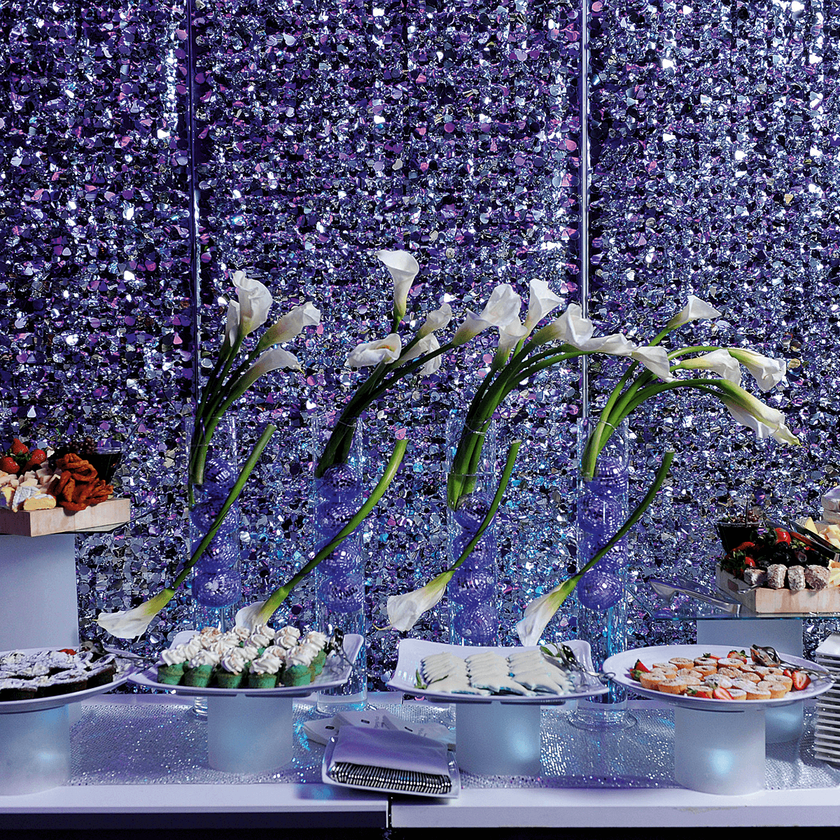 Stanzoptikfolie metallic 90 cm breit, silber - 7 Stanzoptikfolie metallic 90 cm breit, silber - 7