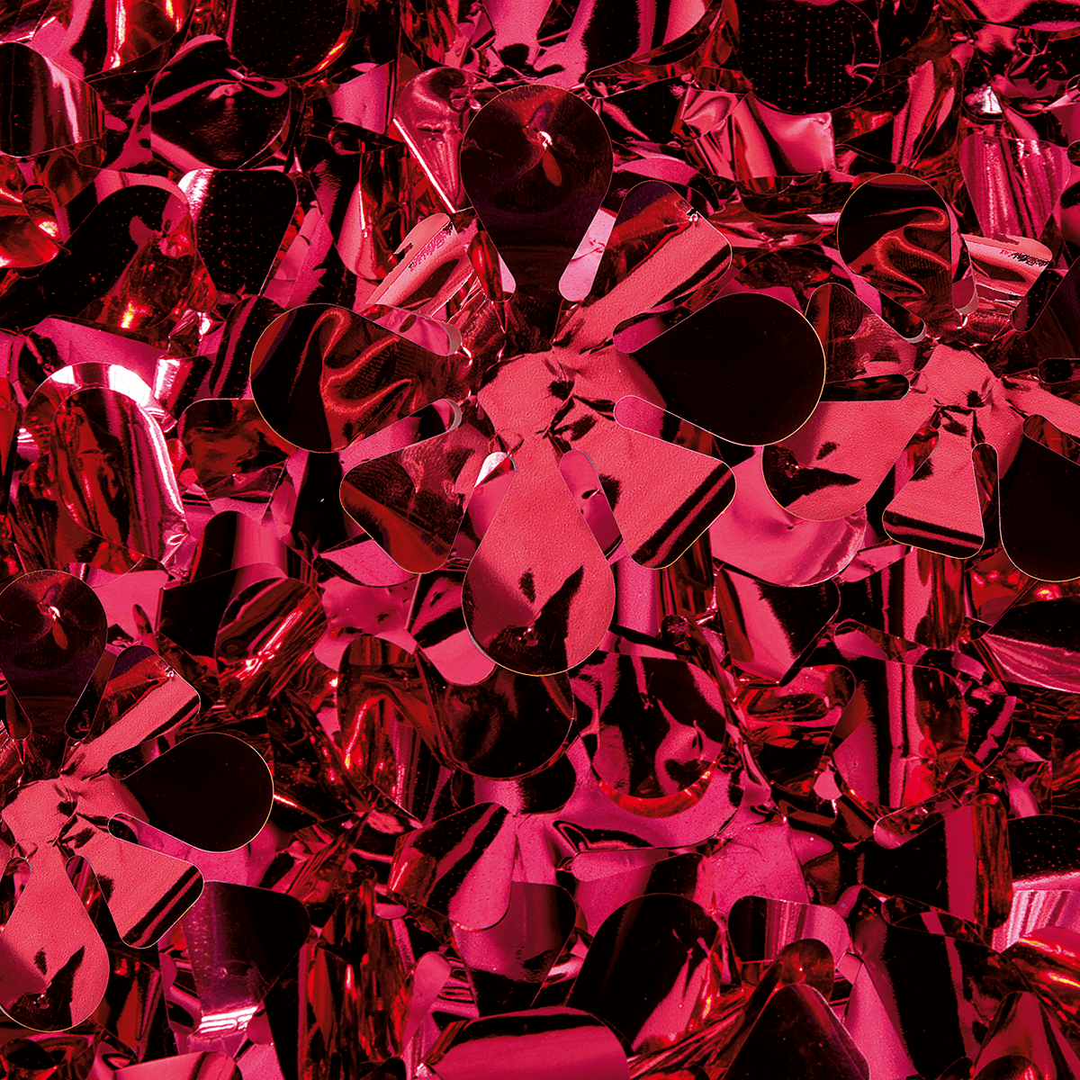 Feuille d'optique découpée métallisée 90 cm de large, rouge - 1