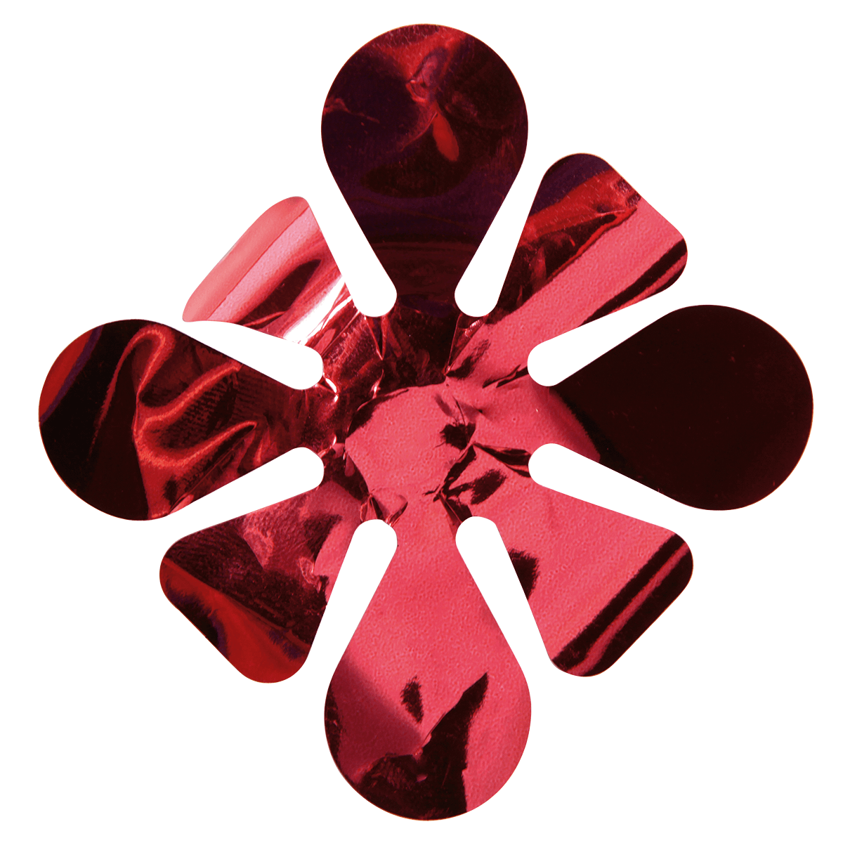 Feuille d'optique découpée métallisée 90 cm de large, rouge - 2