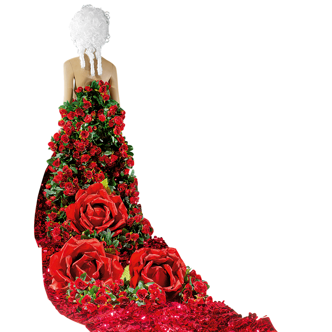 Feuille d'optique découpée métallisée 90 cm de large, rouge - 3