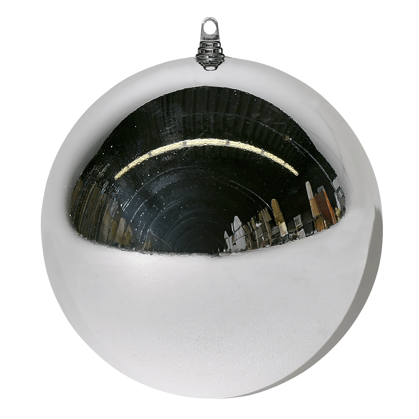 Weihnachtskugel XXL silber glänzend, 30 cm - 0 Weihnachtskugel XXL silber glänzend, 30 cm - 0