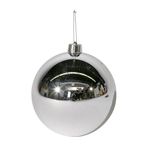 Boule de Noël XXL argentée brillante, 30 cm - 0