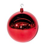 Christmas bauble XXL red shiny, 40 cm - 0