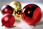 Christmas bauble XXL gold shiny, 50 cm - 1